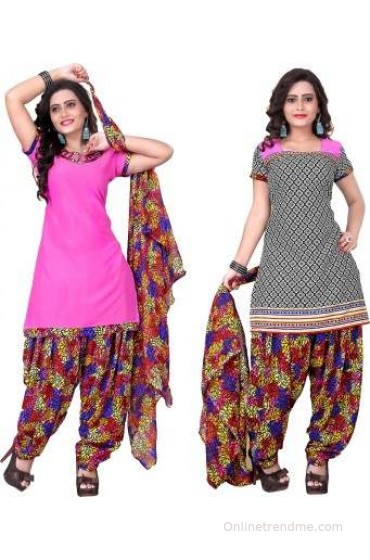 Khushali Crepe Self Design, Printed Salwar Suit Dupatta Material(Un-stitched) Khushali Crepe Self Design, Printed Salwar Suit Dupatta Material(Un-stitched)